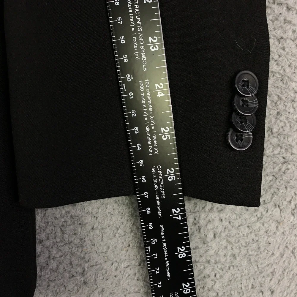 Kenneth Cole Reaction Techni-Cole 2 Piece Suit 44L Black Slim Fit Pants 34x34